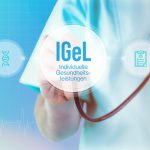 IGeL (Individuelle Gesundheitsleistungen). Arzt mit Stethoskop i
